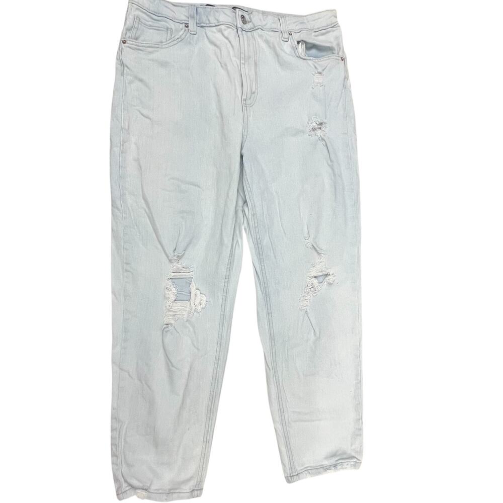 Wild Fable Mom Jeans Lightwash Distressed Super High Rise Womens Size 16